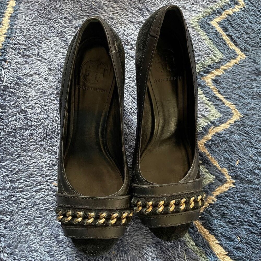 Tory Burch Salem Suede Pumps High Heel Shoes